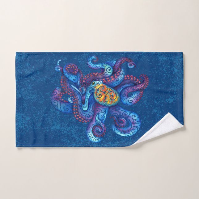 Toalha De Mão Octopus suave (Toalha de mão)