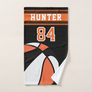 Toalha De Mão Orange 🏀 Basquete DIY Texto