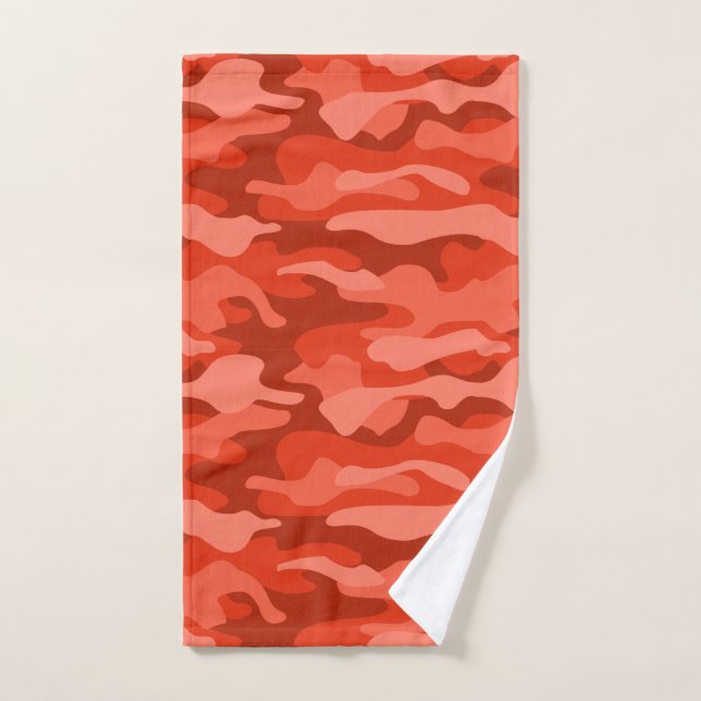 Toalha De Mão Orange Soda Monocolor Camo (Toalha de mão)