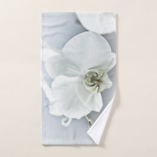 Toalha De Mão Orquídea Phalaenopsis Branca