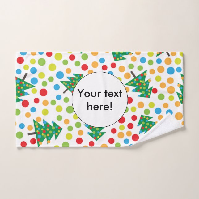 Toalha De Mão Padrão das árvores de Natal (Toalha de mão)