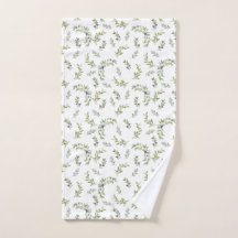 Padrão de azeite verde-sage de aquarela botânica