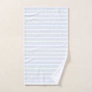 Toalha De Mão Padrão de cinco listras azul-claro e branco