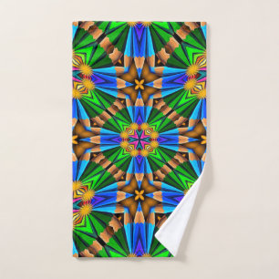 Toalha De Mão Padrão de Flores de Abstrato exclusivo