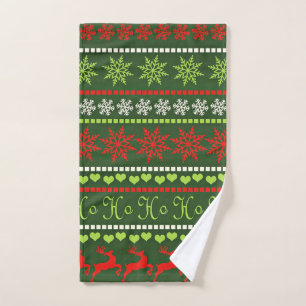 Toalha De Mão Padrão de repetição de Natal