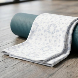 Toalha De Mão Padrão de Toile Azul Elegante Vintage