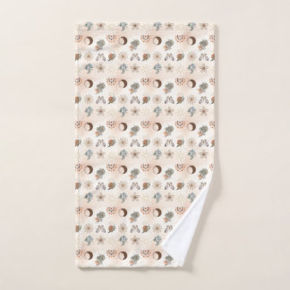 Toalha De Mão Padrão Floral Celestial Boho