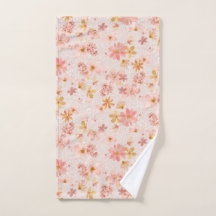 Padrão Floral em Aquarela Rosa Rubor