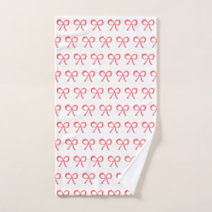 Toalha De Mão Padrão rosa de faixa de arco