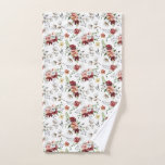 Toalha De Mão Padrão Rustic Southern Watercolor Floral & Cotton<br><div class="desc">Celebre o calor e o conforto de um feriado sul em casa! Os detalhes elegantemente rústicos de cor d'água floral e folhagem são acentuados com pinos e pinos de algodão em cores ricas da estação. Aproveite o tradicional espírito de Natal com talento do Sul! ・ Personalize-o! Clique no botão "Personalizar"...</div>