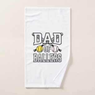 Toalha De Mão Pai De Atletas Camisa Vintage De Beisebol Softbol