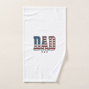 Toalha De Mão Pai Patriota Bandeira Americana Design Vetorial Vi