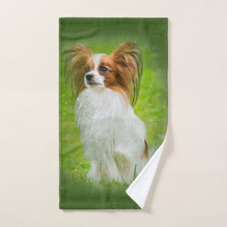 Toalha De Mão papillon, papilão, papillon e cão-papão,