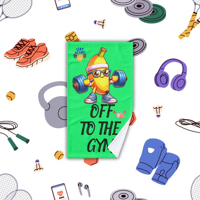 Toalha De Mão Para a malhação de ginástica, monograma | (Criador carregado)