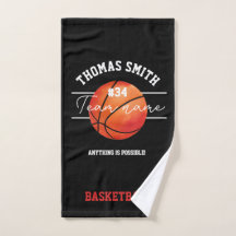 Toalha de mão para equipe de basquete – Jogador ou