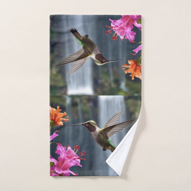 Toalha De Mão Parque de Cascata de Hummingbird (Toalha de mão)