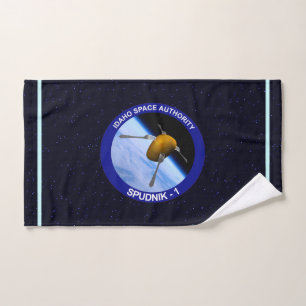 Toalha De Mão Patch da Missão de Satélite Idaho Spudnik