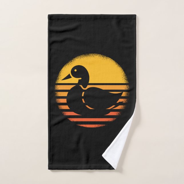Toalha De Mão Pato Animal Retro (Toalha de mão)