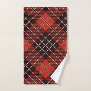 Toalha De Mão Patterno Colorfull Scottish Geométrico Vintage