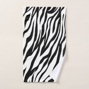 Toalha De Mão Pele de Zebra Elegante