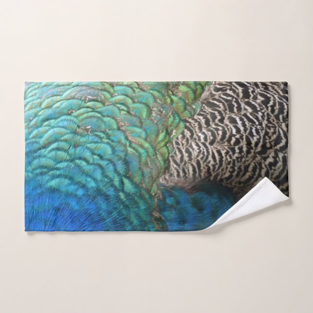 Toalha De Mão Penas de Peacock I Abstrato (Toalha de mão)