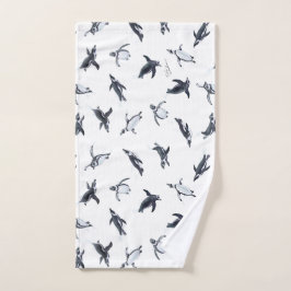 Toalha De Mão Penguin Squadron | Ocean Art Design
