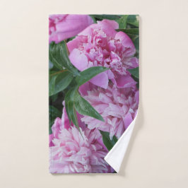Toalha De Mão Peônias Rosa