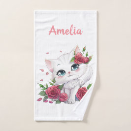 Toalha de Mão Personalizada - Cartoon de Gato Boni