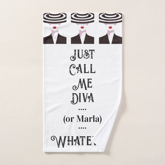 Toalha De Mão Personalizado Me Chame De Diva (Toalha de mão)