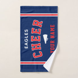 Toalha De Mão Personalized Name & School Cheer Towel, Team Gift
