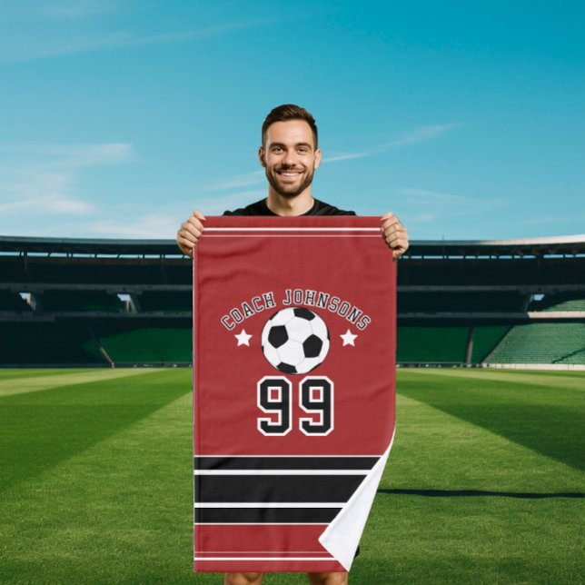 Toalha De Mão Personalized soccer Sports Custom Football Player (Criador carregado)