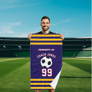 Toalha De Mão Personalized Sports soccer Custom Football Player