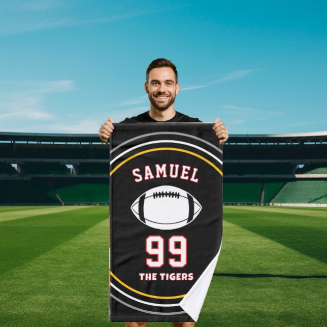 Toalha De Mão Personalized Sports Towel | Custom Football Player (Criador carregado)