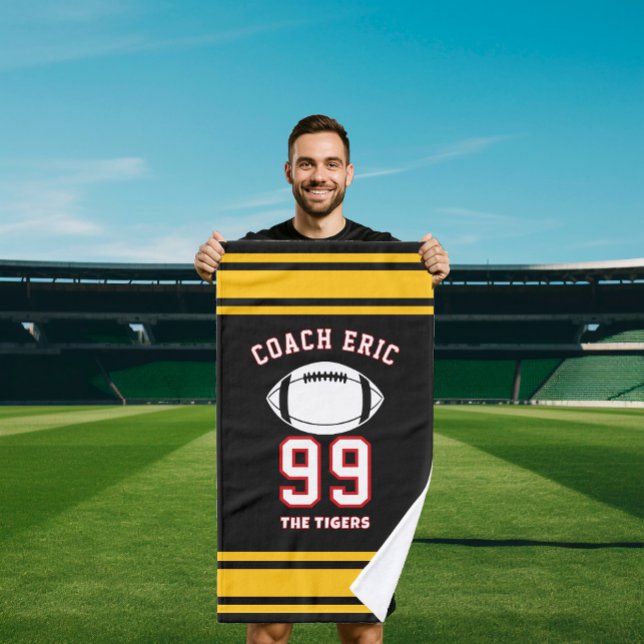 Toalha De Mão Personalized Sports Towel | Custom Football Player (Criador carregado)