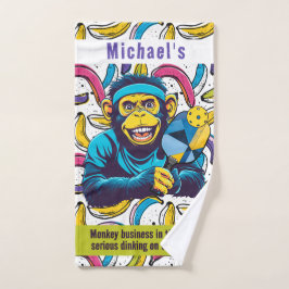 Toalha De Mão Pickleball A Fuga do Macaco Dinkin!