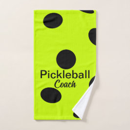 Toalha De Mão Pickleball Coach Amarelo