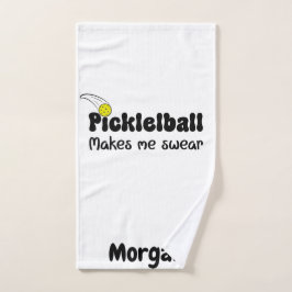 Toalha De Mão Pickleball Faz-Me Jurar - Pickleball Engraçado