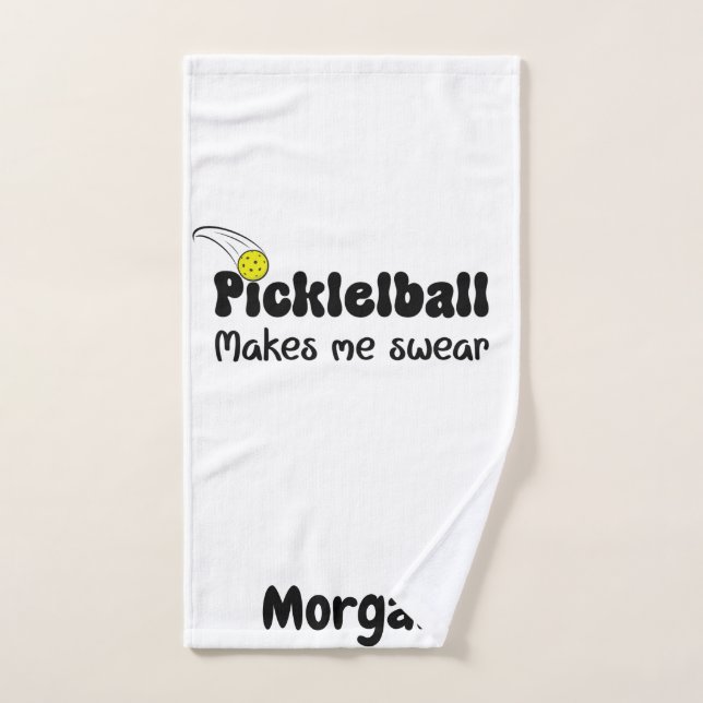 Toalha De Mão Pickleball Faz-Me Jurar - Pickleball Engraçado (Toalha de mão)