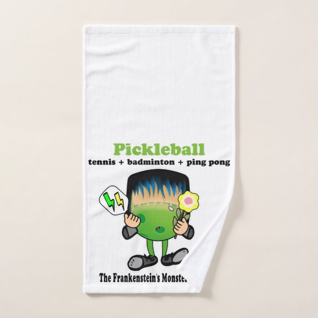 Toalha De Mão Pickleball - Monstro dos Esportes do Frankenstein (Toalha de mão)