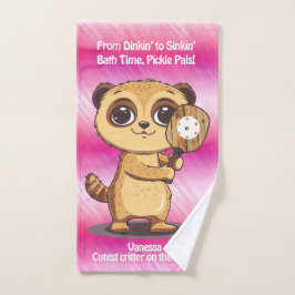 Toalha De Mão [pickleball] Paddle Me Pink!
