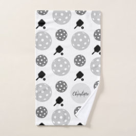 Toalha De Mão Pickleball Paddle Racket Ball Monograma Kids