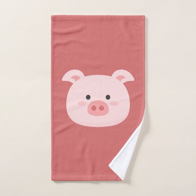 Toalha De Mão Piggy Birthday Kids Art Towel (Toalha de mão)