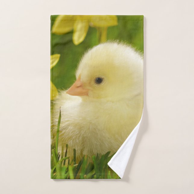 Toalha De Mão pintinho de bebês em narcisos (Toalha de mão)