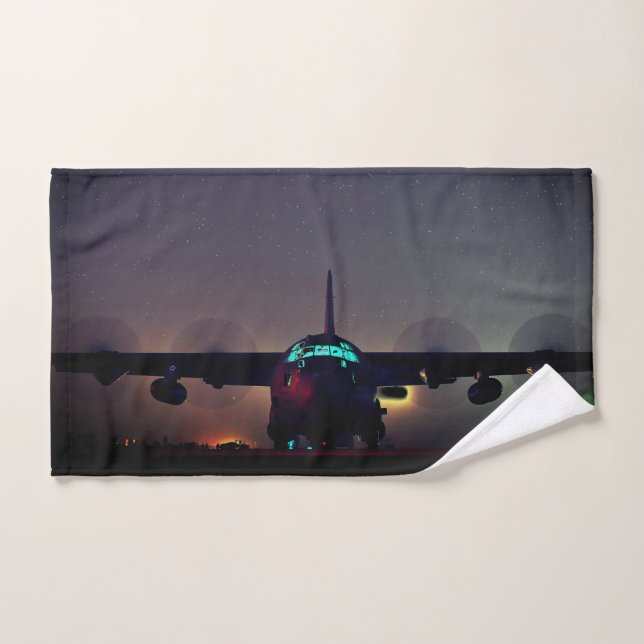 Toalha De Mão Plano Turboprop Personalizado KC-130 (Toalha de mão)