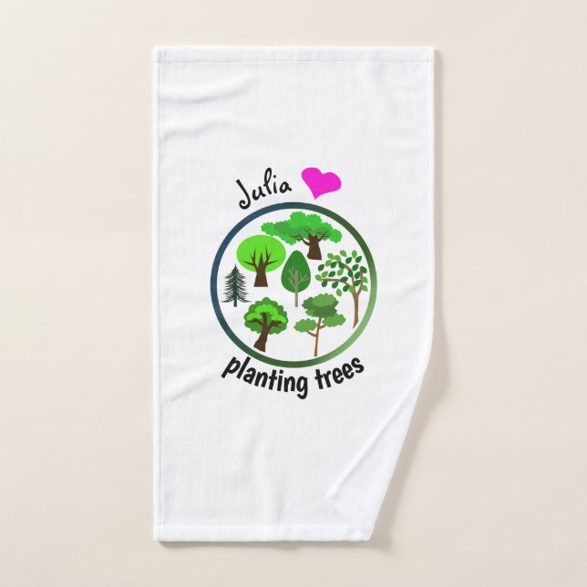 Toalha De Mão Plante mais árvores na Terra (Toalha de mão)