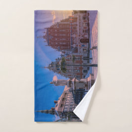 Toalha De Mão Praça da Prefeitura de Riga no inverno