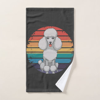 Toalha De Mão Presentes de cachorro Retro Poodle Lover para home