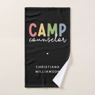 Toalha De Mão Presentes personalizados do conselheiro de acampam
