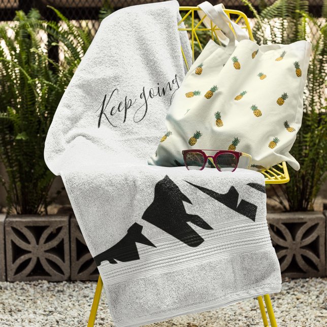 Toalha De Mão Preto Moderno Fica Simples (Criador carregado)