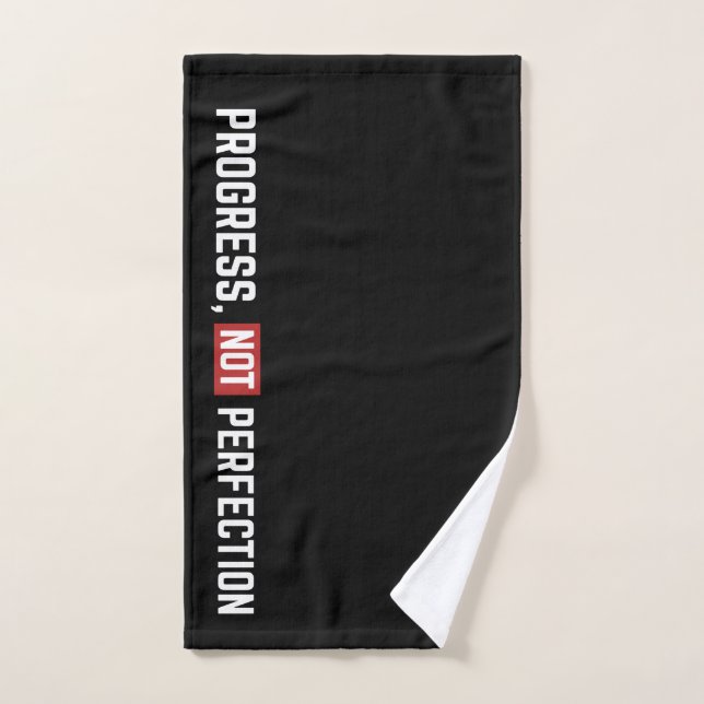 Toalha De Mão Progress Not Perfection Gym Workout Towel (Toalha de mão)